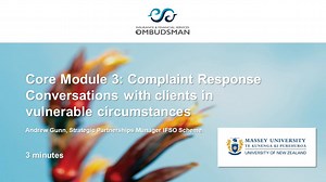 Core Module 3 Overview - Complaint response with customers in vulnerable circumstances