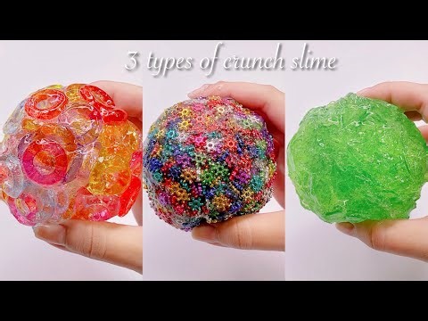 【ASMR】3種類のクランチスライム【音フェチ】3 types of crunch slime