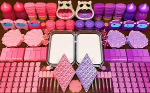 【史莱姆】粉红色vs紫色！！！随机混入GLOSSY黏液！！！