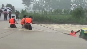 Watch a dramatic flood rescue in China