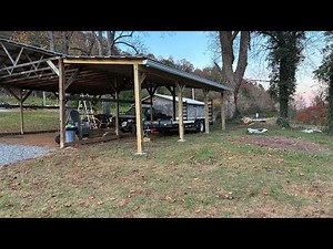 Building a pole barn addition part 4 drip edge, fascia, metal roofing, and gutters