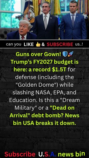 Trump's $1.5T "Dream Military" 🛡️💰 #shorts #USA #NEWS