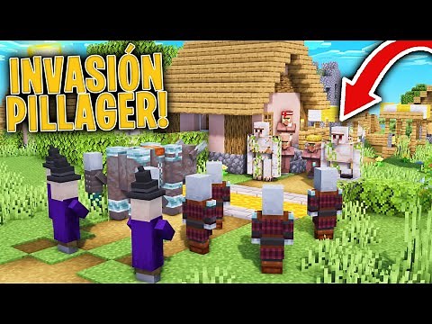 PROTEGEMOS una ALDEA de MINECRAFT con TRAMPAS de una INVASION de los PILLAGERS! 😱