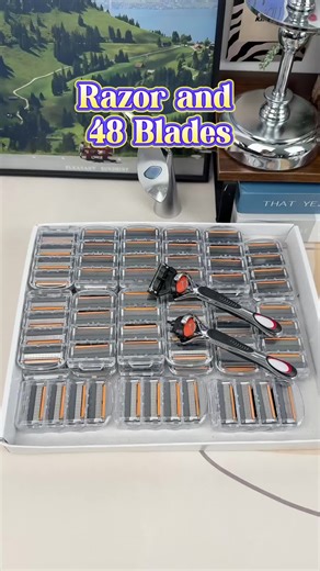 The Ultimate Smooth Shave with 48 Razor Blades