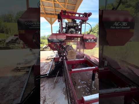 Cedar log on the Cooks AC-136 diesel