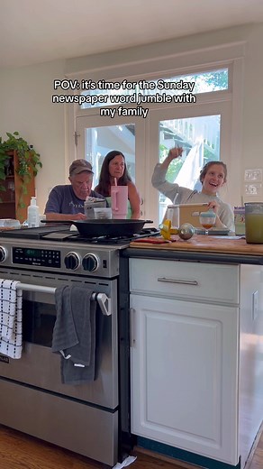 Sunday Newspaper Word Jumble with Family