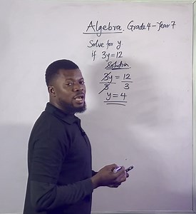Learn the basics of algebra with this easy-to-follow tutorial! 🎓 In this video, I break down how to simplify the equation 3y = 12 step by step, making algebra fun and approachable for students in Grade 4 to Year 7. Whether you're new to algebra or just need a refresher, this video is perfect for you. Don’t forget to hit that follow button for more math tips and tricks!#AlgebraBasics #MathTutorial #Grade4toYear7 #SimplifyingEquations #MathMadeEasy #MathForKids #LearningMath #STEMEducation #Instr