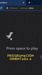 Programación y más on Instagram: "Programación orientada a objetos! Con el dinosaurio de Google 😊 #programacionweb #programación #programming #chrome #javascript #poo"