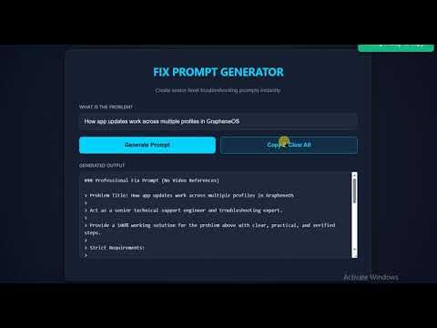 How app updates work across multiple profiles in GrapheneOS
