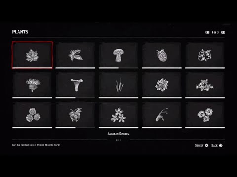 Red Dead Redemption 2: All 43 Plants Compendium Unlocked - Herbalist