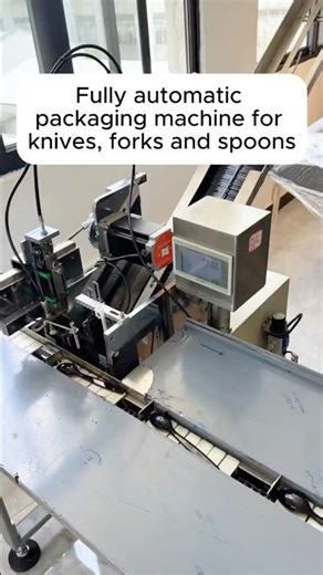 Automatic packaging machine for knives,farks and spoons #automaticmachine #packagingmachine