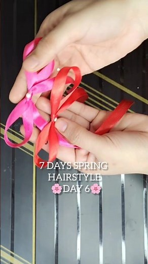 Easy, cute bow tutorial for spring 🎀❤️✨#bow #hairtutorial #girlygirls #diy