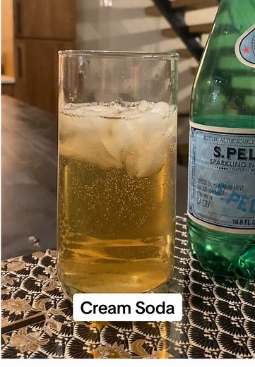Cream Soda (the easy kind) Try it really quickly, you won’t be disappointed.😘 @sanpelligrino_official #soda #drink #homeade #fyp #easyrecipe