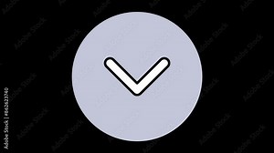 Arrow up, down, left, right in circle animated footage looping