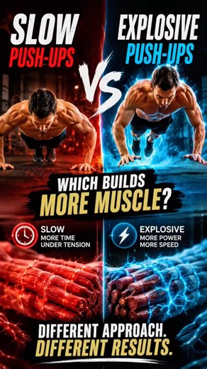 Slow vs. Explosive Push-Ups: Which Builds Muscle Faster?(AI)🤔#30daychallenge