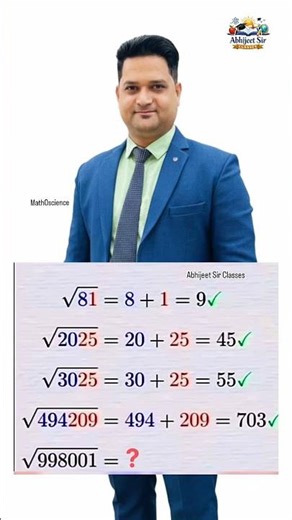 Square Root Trick #shorts #reels #mathstricks #maths