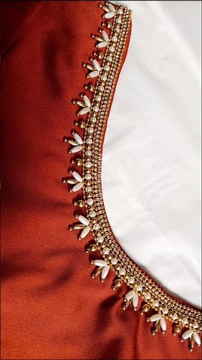 Beautiful Aariwork Blouse Design Ready in 30 min|Embroidery Design|Maggamwork|Blouse Design|Blouse