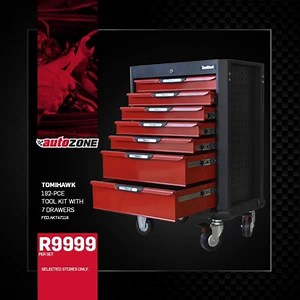 100-Pce Toolkit R999. Phone us on 0114123931 or 0799392140. Email andres@unibase.co.za or visit us at 43 Village Street Randfontein. Specials valid 14 - 22 Jan 2019. | Autozone Randfontein