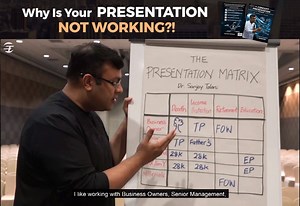 The moment we’ve all been waiting for…..In this 4 minute video, I will show you the EXACT presentation matrix that has helped me achieve 90 MDRT last year 😉 | Dr. Sanjay Tolani - Financial Advisor & Coach