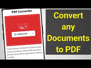 Kisi bhi Documents ko PDF mein kaise onvert karen | free pdf converter