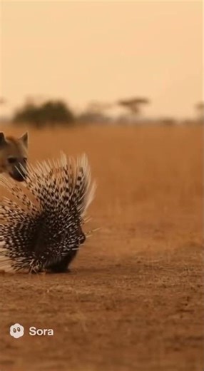 Savannah Showdown: 3 Hyenas vs a Spiky Defender