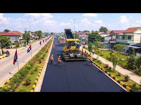 🚜 Heavy Machinery at Work: The Magic of Road Paving, How Roads Are Built–Incredible Paving Process!