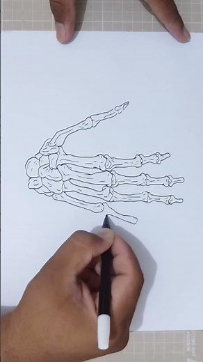 How to Draw A SKELETON HAND