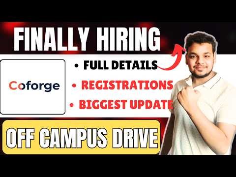 Coforge PAN India Hiring Announced | Off Campus Drive 2026, 2025, 2024 Batch | Freshers Hiring