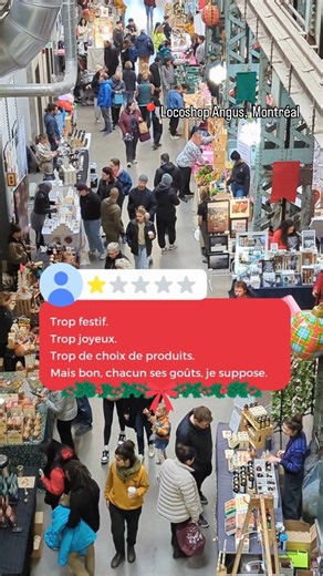 ONE STAR REVIEWS de notre marché des Fêtes au Locoshop Angus. Es-tu d'accord avec ces évaluations?😂 // Do you agree with these ratings? 😂 Grève, pas de grève, on vous attend au Locoshop! Marché des Fêtes au Locoshop Angus au profit du @lephareenfantsetfamilles en collaboration avec le @technopoleangus 🎁 15 & 16 novembre 🎁 22 & 23 novembre ⏰10 h à 17 h 📍Locoshop Angus 2600 rue William-Tremblay H1Y3J2 Montréal, QC ⚠️ ATTENTION! 100 artisans différents seront présents chaque fin de semaine ✅ E