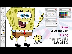 Draw SpongeBob using macromedia flash 5