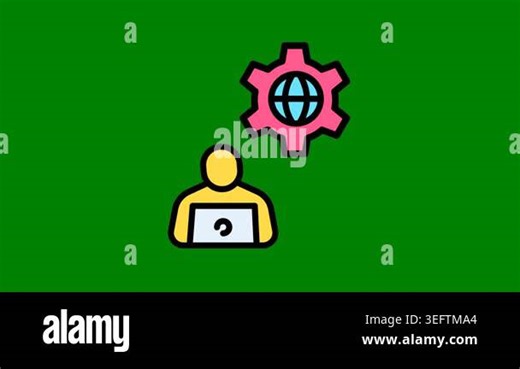 filled outline icon of casino chips and clover. vector Stock Video Footage - Alamy