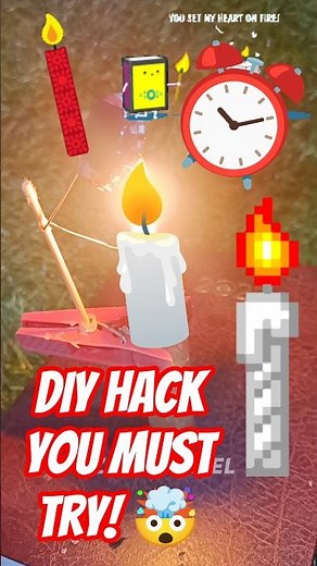 One Simple Trick to Make a Candle Auto-Off Timer! 🕯️⏰🔥 #azarchannel #tricks #candle