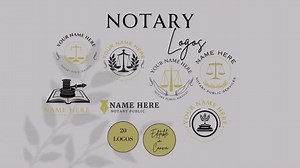 Notary Public Logo, Notary Logo Design, Notary Marketing, Canva Notary Template, Notary Service Logo, Notary Stamp, Editable Logo Design - Etsy