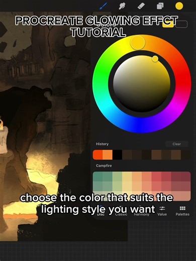 easy glow effect on procreate! 🖼️ 🎨 #art #fypシ