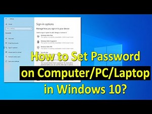 How to Set Password on Windows 10 Laptop | How to Set Password in PC | Computer Password Set |ADINAF