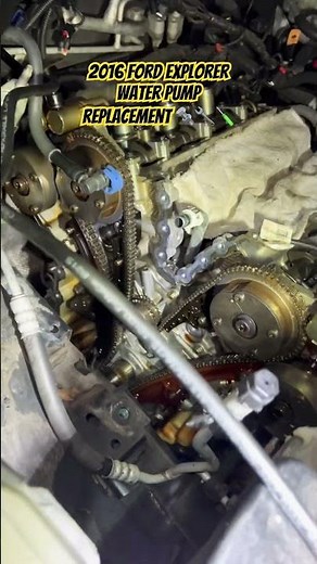 2016 ford explorer limited 3.5L water pump replace easy 🔧🪛🧰⚙️🔩