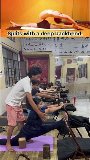 Splits with a deep backbend ||