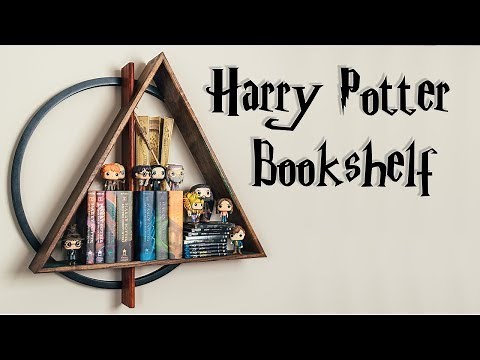 Custom HARRY POTTER DEATHLY HALLOWS Floating Shelf || How To Build - Woodworking