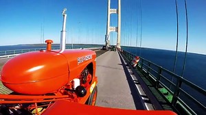 Ever wonder what it's like to cross the Mackinac Bridge in a tractor? Well now you do thanks to this 📹 by Corey Krautkremer! | MLive.com