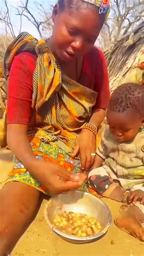 Waiting for Food with Smiles | A Memorable Hadzabe Family Moment. #shorts
