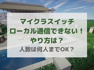 マイクラスイッチローカル通信できない時のやり方は？人数は何人まで？ | gentilblog
