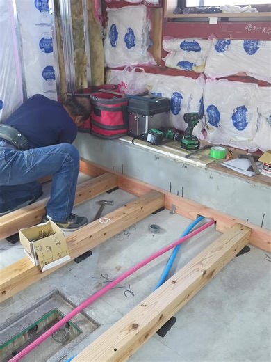 Dismantling an Old Kitchen Set in Concrete Walls