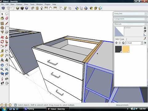 SketchUp Kitchen design Dynamic Components "Cabinets"