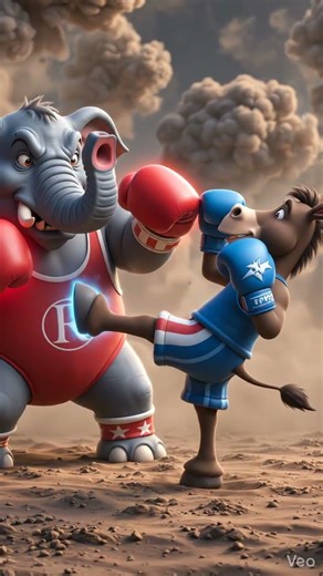 Battle of Giants: Elephant vs Donkey – The Epic Clash #viral #animation #shorts