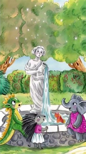 I had to sneeze, come and see what happens to the fountain! #animation #trythatinasmalltown #cartoon
