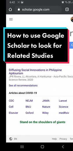 How to Find Related Studies Using Google Scholar