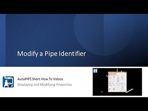 MODIFY A PIPE IDENTIFIER