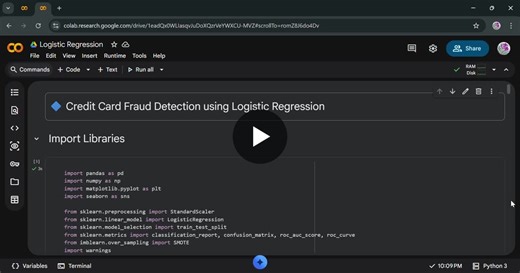 #machinelearning #datascience #logisticregression #frauddetection #python #ai #dataanalytics | Hania Tul Eman