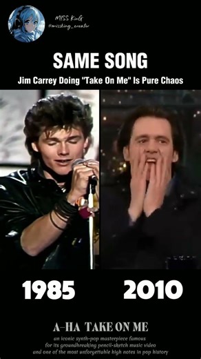 Take on me- A-HA Vs Jim Carrey 1985vs2010 #aha #jimcarrey #takeonme #vocalchallenge #viralmusic