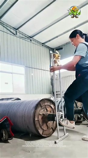 Easy Hack for Moving Heavy Warp Beams by Hand in Textile Work